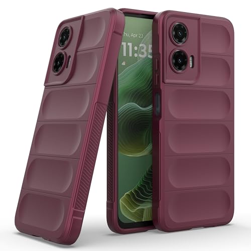 Image of Zapcase Back Case Cover for Moto G35 5G | Compatible for Moto G35 5G Back Cover | Liquid Silicon Magic Case with Camera Protection | Plum