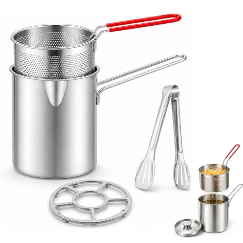 CBGYYWF 1.2L Stainless Steel Fryer Pot Set