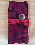 Only My Live Home Luxury Silk Brocade 3 Zipped Jewelry Bag Travel Jewellery Roll Drawstring Packagin