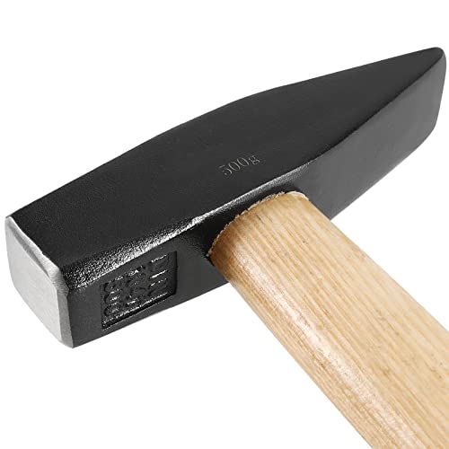 Mahiong 2 Pcs 1.1 Lbs 500G Blacksmith Hammer With 12" Wood Handle, Cross Pein Hammer Sheet Metal Framing Hammer For Machinist Engineers Tinners #TOP2