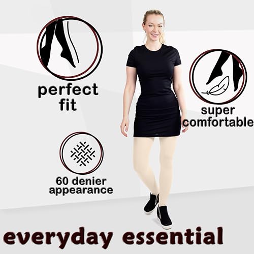 Image of Silky Toes Women's 60D Soft Opaque Tights 1-2 Pairs -Black White And Colored Stockings for Women