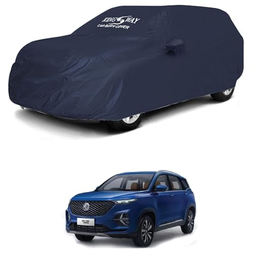 Image of KINGSWAY Accessories Waterproof Car Cover Only Compatible with Morris Garages (MG) Hector Plus Year 2020 Onwards, Mirror Pockets, Bird Poop, All Weather, Scratch and UV Protection Car Body Cover, Grey