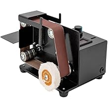 SDJ-795 Mini Electric Belt Sander, 180w 13000rpm Adjustable Speed Bench Sander with Forward and Reverse Function, Small Belt Sander Machine for Metal, Wood, Plastic, Aluminum