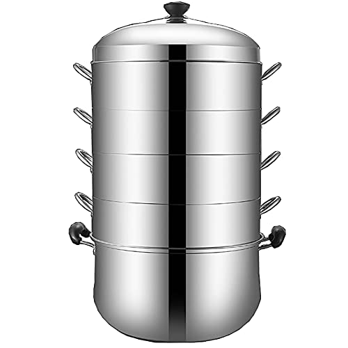 Marmite à soupe inox 30 cm faitout vapeur à double fond perforé