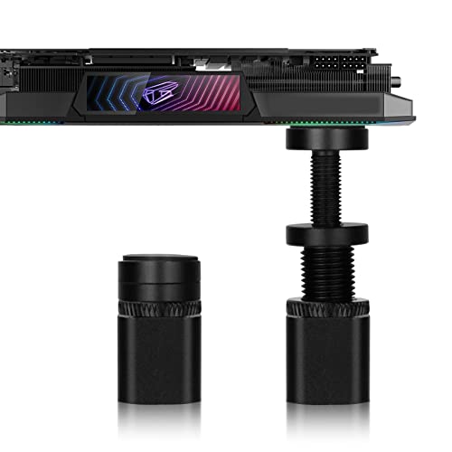 Image of Short GPU Support Bracket - Heavy Duty Adjustable GPU Anti Sag Holder & Support Stand for Graphics Card, 0.98 inch-2 inch Height Durable Black Metal PC Build Stabilizer, GPU Sag Prevention