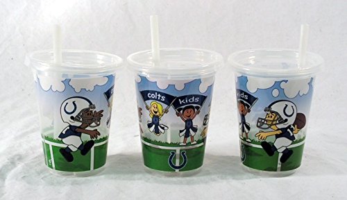 Rico Indianapolis Football Colts 10 oz Sip n Go Plastic Cups - Set of 3
