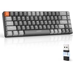 MAGIC-REFINER K68 Bluetooth Wireless 2.4GHz Blue Axis Numeric Keyless RGB