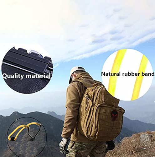 Slingshot Replacement Bands Sets,Elastic Rubber Tubular Bands, Heavy Pull For Outdoor Shooting And Hunting,Suitable For All Insert-Yoke-Into-Tube（Leather Pocket Color Random） #TOP6