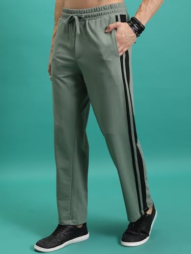 Image of Highlander Men's Solid Trackpants | Relaxed Straight fit|Knitted| Track Pants | Track Pants for Men | Men Track Pant | Men Track Pant Stylish | Sports | Gym wear