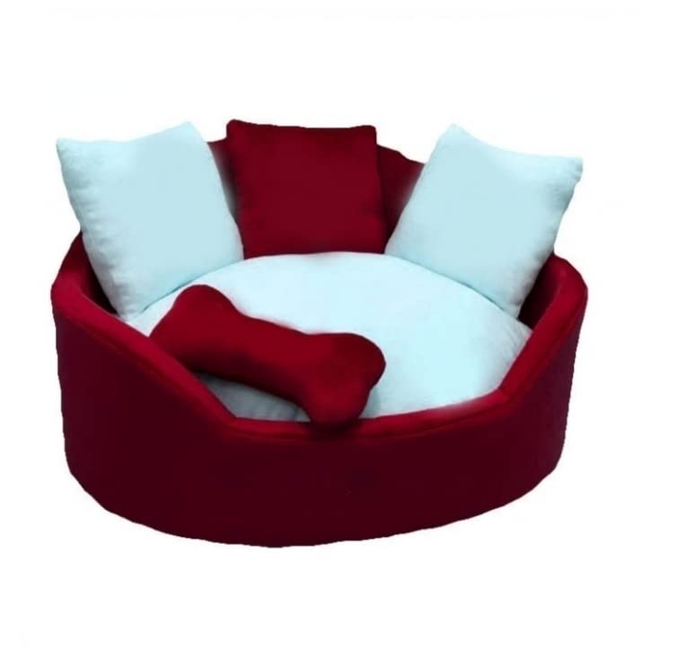 Cutepups (XXXL Size Round Shape Dog Bed for Labrador,German shepherds,Golden Retrievers,Dachshund,Beagles,Pug,Pomeranians,Rottweilers (Red/Cream Color) (B0BX76WWDZ) Amazon Price History, Amazon Price Tracker