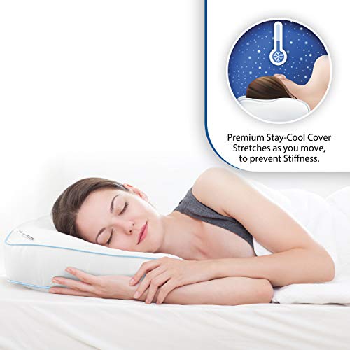 Image of Cloudz Signature: Premium Hypoallergenic Stay Cool Ultra Soft Microbead Bed Pillow - White