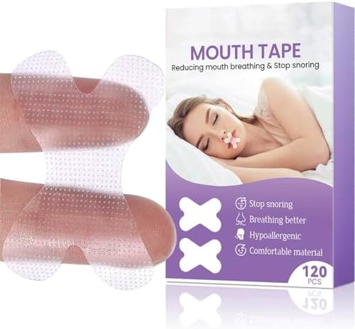 Mundpflaster Schlafen, 120 Stück Premium Mouth Tape for Sleeping, Anti Schnarch Schlafpflaster und Mund Tape, Hilft Gegen Schnarchen und Developing the Habit of Nasal Breathing