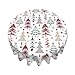 Christmas Tablecloth Round 70 Inch Colorful Red Green Christmas Tree Table Cloth,Stain Resistance Polyester Geometric Winter Holiday Table Covers for Kitchen Dining,Small Tablecloth for Party Picnic