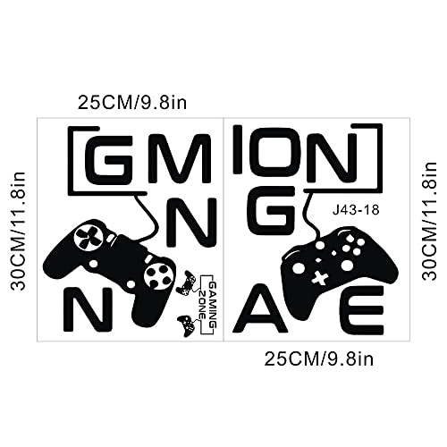 Vinilo decorativo gaming para pared fanquare negro miniatura 6