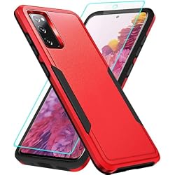 IXJYLCPC for Galaxy S20 FE 5G Case with Screen Protection: Heavy Duty Protective Shockproof and Scratch Proof Cell Phone case for Samsung Galaxy S20 FE 5G-Red