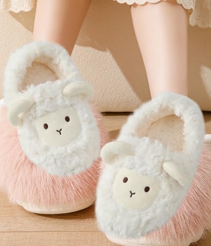 Laahoem Animal Slippers Soft Sole Indoor Shoes Winter Warm Thick Plush Fuzzy House Socks Furry Home Slippers For Girls Women Boys Men2