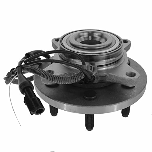 Image of TRQ Front Left and Right Wheel Bearing and Hub Assembly Set 2 Piece Compatible with 2009-2010 Ford F-150 Rear Wheel Drive 6 Lug Wheels