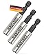 KANTARO 8023 Heavy Duty Bithalter (3 Stück) magnetisch - Made in Germany Edelstahlhülse E6.3 L60mm ⌀11mm