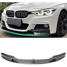 KHK Front Lip Spoiler for 2012-2018 BMW 3 Series F30 F31 M-Sport Bumper, Carbon Fiber Look ABS Air Dam Compatible with 318i 320i 328i 330i 335i 340i Models Front Bumper Splitter Body Kit Accessories