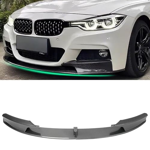 KHK Front Bumper Lip Spoiler for BMW 3 Series F30 F31 2012-2018 M-Sport Carbon Fiber Look ABS Air Dam Compatible with 318i 320i 328i 330i 335i 340i 330e Front Splitter Body Kit Accessories