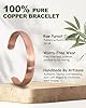 MagEnergy Copper Bracelet for Men & Women, 100% Pure Copper Bracelets, Raw, Solid & Uncoated Handmade Timeless Tibetan Bracelet(Minimalist Polished Design) #2
