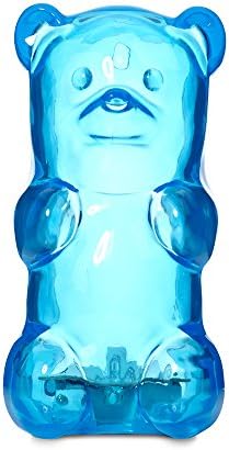 Gummygoods Squeezable Gummy Bear Night Light - Rechargeable, Portable, Squishy Lamp, 60-Min Sleep Timer - Christmas Gift for Kids & Adults, Baby Nursery, and Dorm Rooms - (Blue)