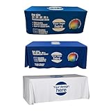 Personalized Customized with Logo Table Cloth 4FT 6 FT 8 FT Table for Tradeshow Events Birthday Wedding Anniversary Tradeshow Mantel Personalizado (4FT 24