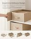 SONGMICS Kleiderschrank-Organizer 4er Set, Aufbewahrungsbox 6 Fächer, Schubladen-Ordnungssystem, Ordnungsboxen faltbar, 42 x 30 x 17 cm, für Hosen, Kleidung, sandbeige RUS009K01