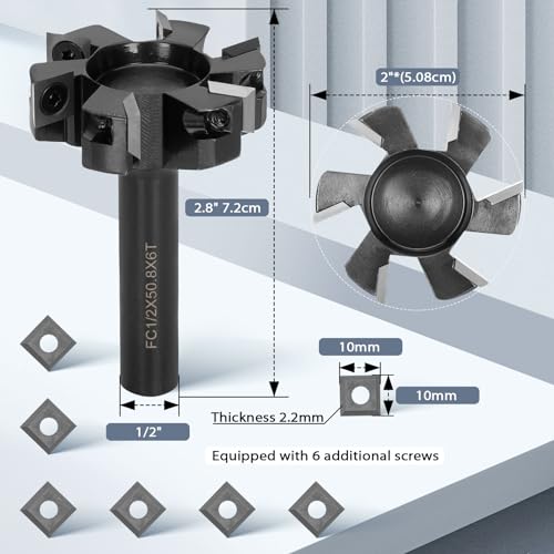 Fraise à défoncer de surface CNC tige 1/2 pouce pour surfacer le bois - 3