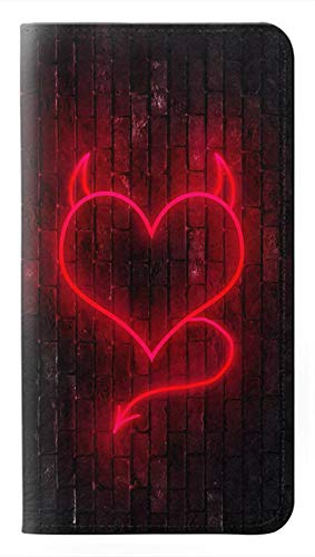 Devil Heart étui flip housse cuir pour Google Pixel 5 protection urbaine au quotidien