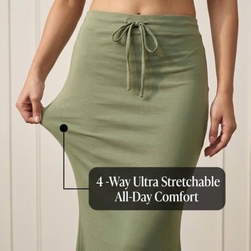 Image of Women's Saree Shapewear - Slim Fit Stretchable Petticoat for Sarees | Comfortable Waistband | Body Shaping Underskirt