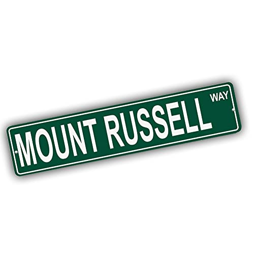 Brotherhood Aluminum Street Sign for Mount Russell - Alaska Man Cave Decor