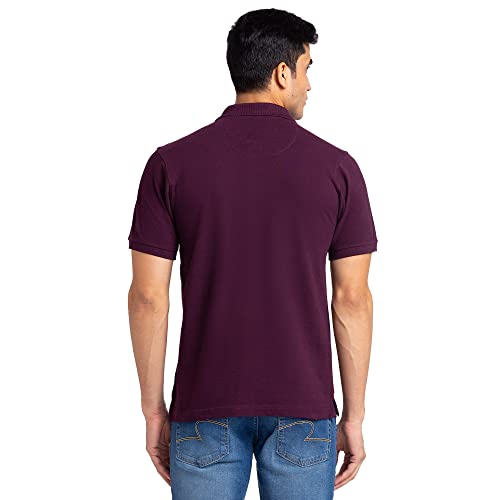Image of Raymond Men Cotton Solid Regular Fit T-Shirt