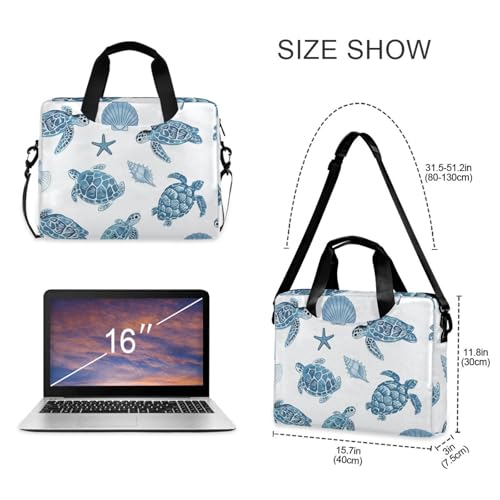 Maletín para portátil con estampado de tortuga marina miniatura 5