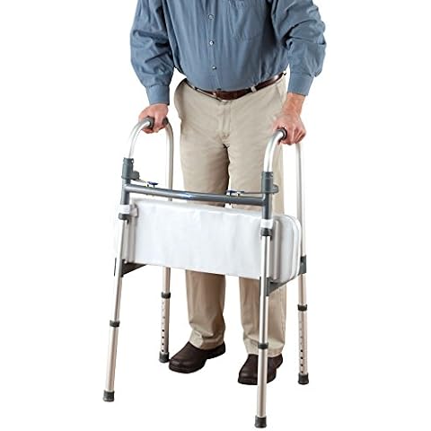 Walker Rest Seat- Attachable Seat for Folding Walker Supports up to 250 lbs. 25" L x 8" W x 2 1/2" H Cover