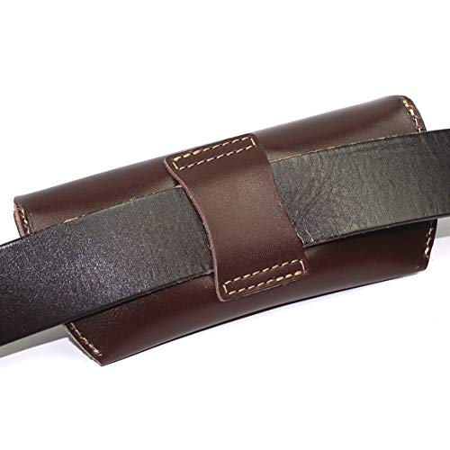 Dk86 Genuine Leather Glasses Case Sunglasses Pouch Eyeglass Case, With Belt Loop, For Men And Women (5#Coffee) #TOP3