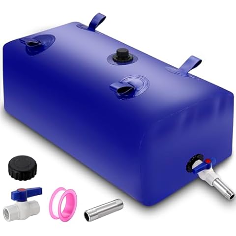 Large Capacity Water Storage Bladder Containers, Bladder Tank for Drought Resistance, Fire Prevention, Emergency Water, Agricultural Irrigation Outdoor (240L/63Gal, Blue) Cover