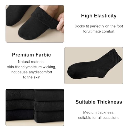 5 Pairs Men & Women Thermal Thick Winter Athletic Socks with Moisture Wicking, Cushioned Sole & Arch Support, Warm Hiking Socks Ultra-Soft & Cozy2