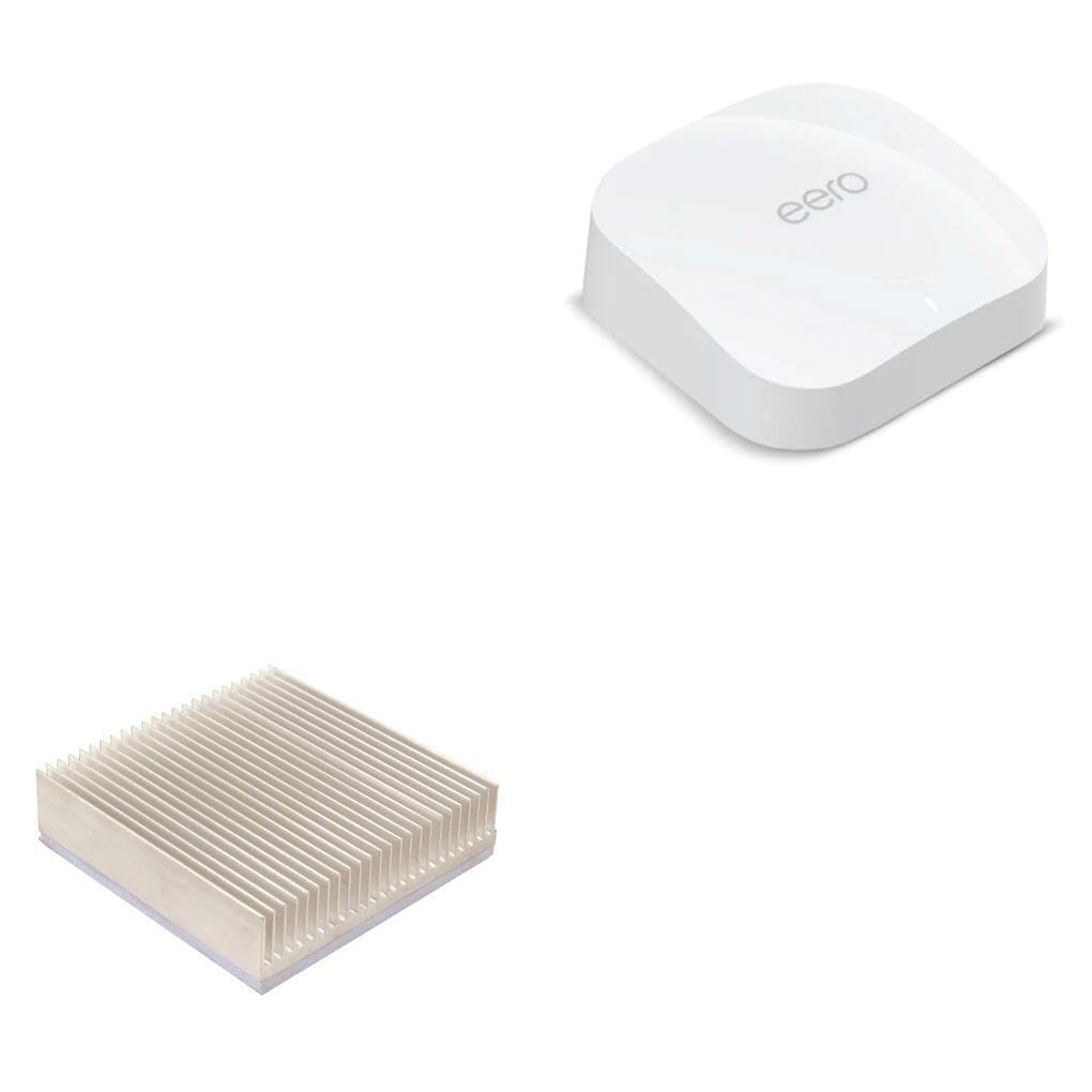 BoxWave Smart Gadget Compatible with Eero Pro 6E - TemperaCool Heatsink, Cooling Heat Absorption Aluminum - Metallic Silver
