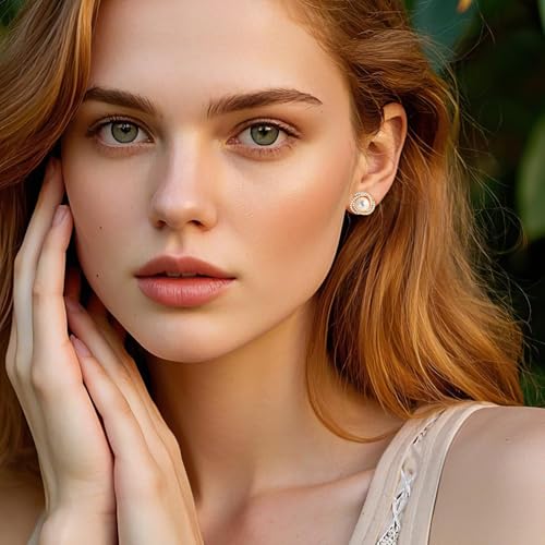 Elegant 14K Gold Plated Pearl Stud Earrings Hypoallergenic Wrapped Design Dainty Pearl Earrings for Women Daily Matching and Exquisite Dinner Beautiful Gift2