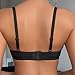 Women's Padded Plunge T Shirt Bras Lift Support Half Cup Up to BB Super Gather Multiway Support Bras Black