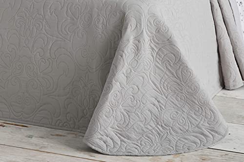 Colchas de verano Burrito Blanco tacto algodón colcha reversible gris cama 135 6
