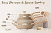 SENSARTE Ceramic Pots and Pans Set Nonstick, Kitchen Cookware Sets, 14-Piece Induction Cookware, Non-toxic Healthy Non Stick Cooking Set, with Frying Pans Set, PFAS PTFE PFOA PFOS Free #2