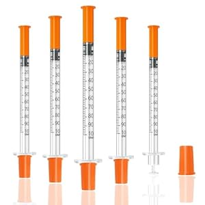 U-100 31G 1ml/cc 5/16″(8mm) Syringes, Individual Package, Pack of 25