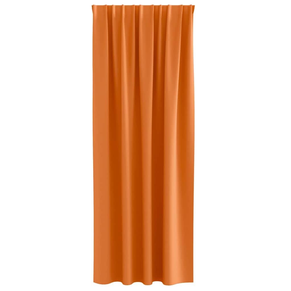 Zasłony zaciemniające z pierścieniami, zestaw 2 sztuk, jasnopomarańczowe, 245 x 140 cm, poliester, termoizolacyjne do sypialni i salonu, nieprzejrzyste