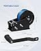 Kolvoii 3500 lbs Boat Trailer Winch with Strap, Heavy Duty Hand Winch, 2-Way Ratchet 4:1/8:1 Gear Ratio for Boat, Trailer, Marine and Jet Ski, 33FT Strap, Blue