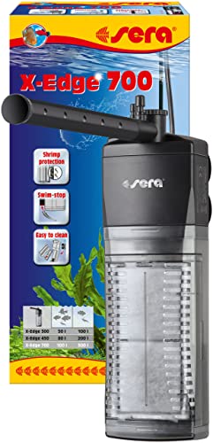 sera X-Edge 700 leistungsstarker & energieeffizienter Eckfilter BZW. Innenfilter fürs Aquarium bis 300 Liter, 32657