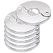 Floor and Ceiling Plate Split Flange, Fits 3/4 Inch IPS Galvanized Pipe or 1 Inch Copper Pipe Size, Chrome Finish (Pack of 6)