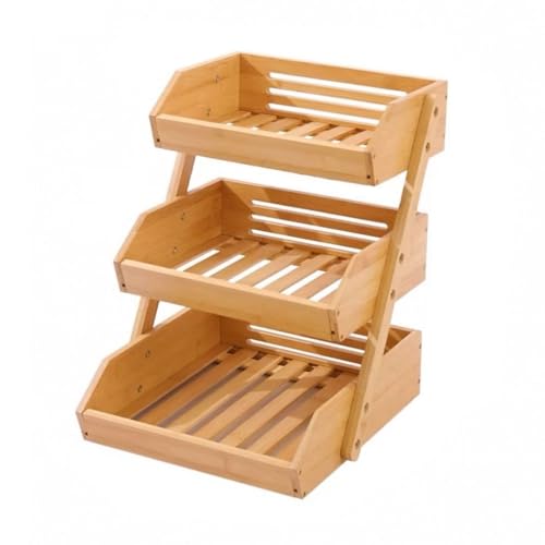 Produits frais bien ventilés avec l'organisateur de rangement à plusieurs niveaux grand panier