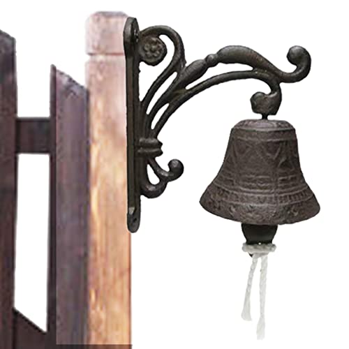Campana Para La Puerta De Entrada Campana De Hierro Fundido Para Puerta Campana De Pared Timbre Campana Para Puerta Entrada Campana De Puerta Vintage Decoración Jardín Para Tienda Patio Porche Jardin